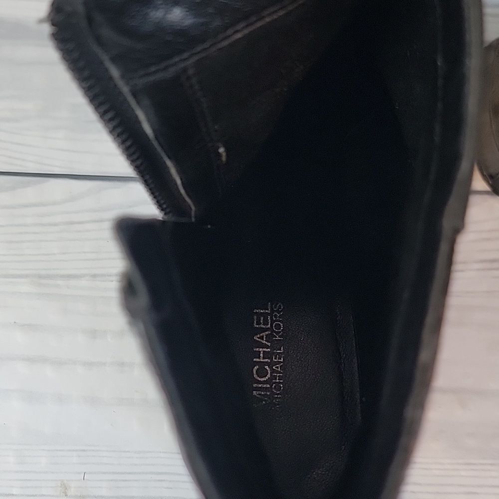Michael Kors Alane Flext Bootie In Black With Croc Embossed Heel Womens Size 8M - Picture 7 of 11